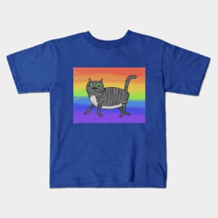 New and Improved Rainbow Cat Kids T-Shirt